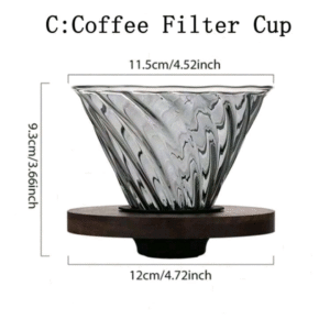 filtro en vidrio para cafe
